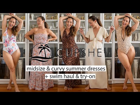 Cupshe Midsize & Curvy Summer Dresses + Swim Haul Try-On (+ 15% OFF discount code]