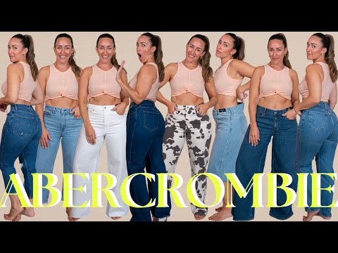 CURVE LOVE Fall Denim Haul w/ @abercrombie | Size 8-10 | 29" Waist 44" Hip Pear Shaped Denim Guide