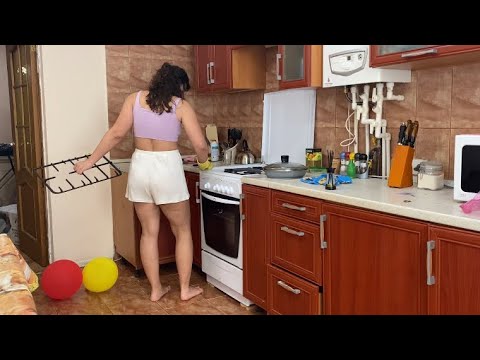 Deep cleaning up my kitchen. Total clean. Weekend reset apartment. Asmr sounds, diary of a homebody