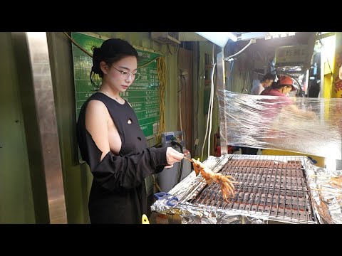 夜市醬烤魷魚｜Street food grilled squid｜स्ट्रीट फूड ग्रिल्ड स्क्विड｜길거리 음식 오징어 구이｜屋台のイカ焼き