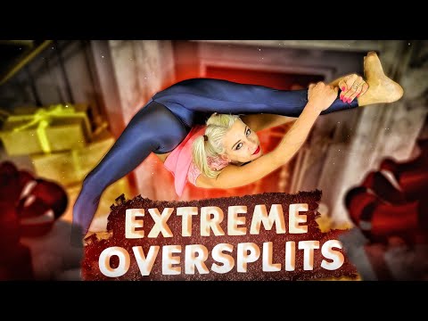 Extreme Oversplits. Flexshow. Contortion Girl Alesya Training in Photostudio. Gymnastics Splits.