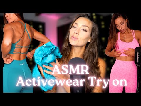 💖 ASMR Temu Activewear Try on 🎶 Fabric triggers