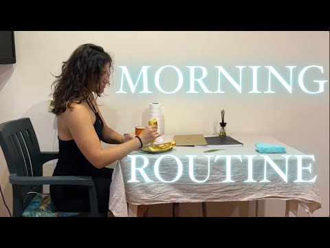 Fall morning routine after night out, asmr original sound, cooking, having breakfast, productive