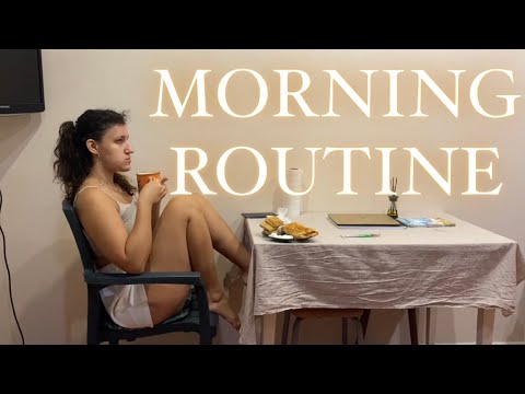 Fall morning routine, asmr original sound, cooking, having breakfast
