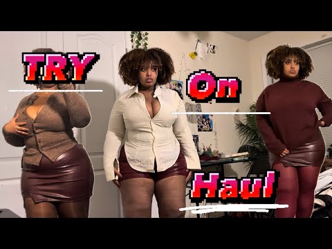 Fall winter try on haul | shein & thrift finds come try them on with me