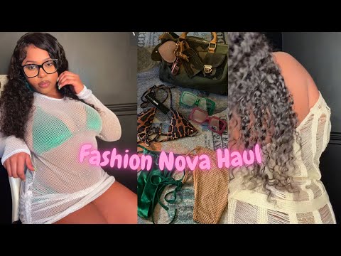 FASHION NOVA HAUL🩷🌴+  SWIM TRY ON + accessories NEW GUCCI GLASSES & more