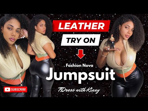 Fashion Nova Leather Jumpsuit Try On | Colorful Faux Leather Outfit Try On and Fit check | Kesha