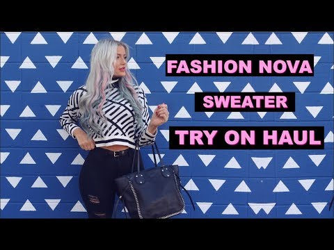 FASHION NOVA mini SWEATER TRY ON HAUL