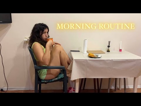 Fast morning routine: cooking breakfast, eating, productive, asmr original sounds, calming, relax