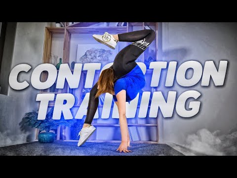 Flexible Gymnast Ella doing Stretching. Contortion Training. Flexshow