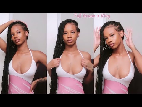 full grwm + vlog | outfit, soft makeup, edges, cookout, vibes + club