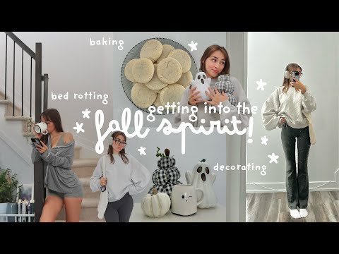 getting into the fall spirit!! ☕️🍂bed rotting, baking, decorating
