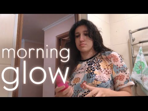Getting ready: morning routine. Teeth and curly hair routine. Asmr sounds, realistic 10am