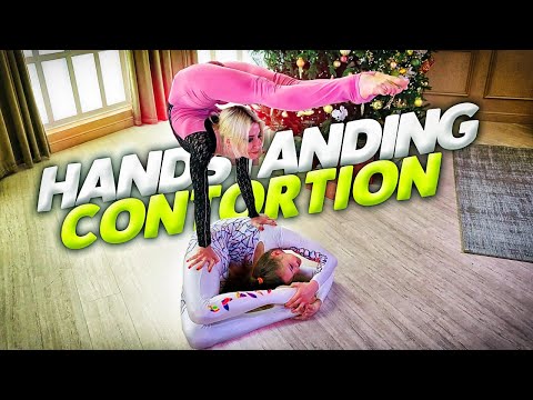 Handstanding Contortion. Acrobatic Duo. Flexshow