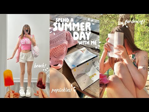 how i spend hot summer days 🍉🌲 popsicles, gardening, beach!