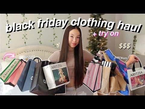 HUGE BLACK FRIDAY CLOTHING HAUL!! *aritzia, pacsun, sephora, alo, victorias secret & more!!