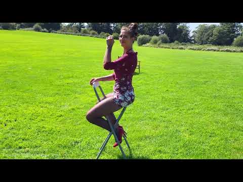 Klaudia Rosa  Trailer 1 Crimson Flower Dress Nylon Black Polka Dot Pantyhose Red Glossy Heels Review