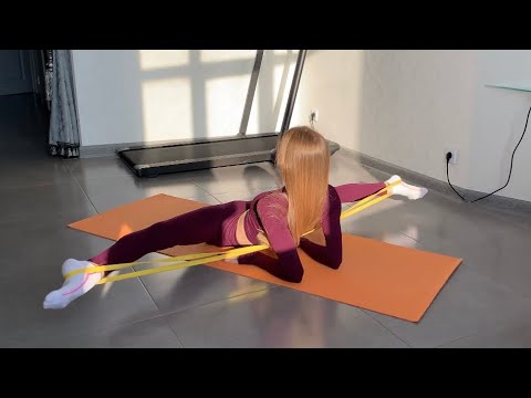 LEG & HIP STRETCH. MIDDLE SPLIT STRECHES. YOGA ART. GYMNASTICS FLEX.