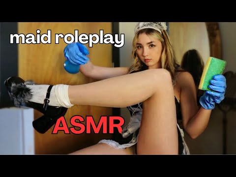 Maid Cleans Her Nylons & Fishnet Tights [ASMR Roleplay]
