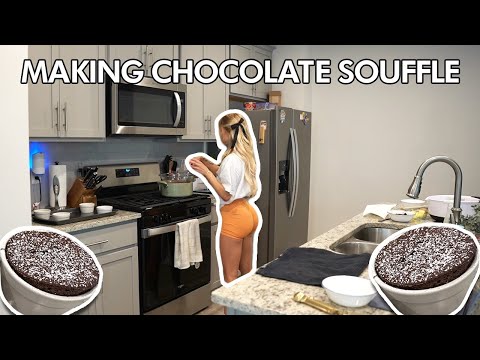 Making a chocolate souffle! #dessert