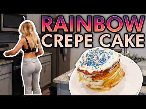 Making a crepe cake