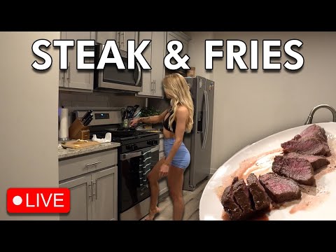 Making a steak dinner with garlic fries! | VOD