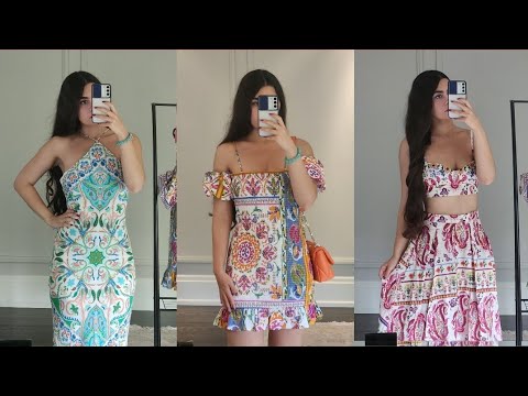 Mango Haul and Tryon 🥭- I bought all the patterned dresses 🙈 منگو