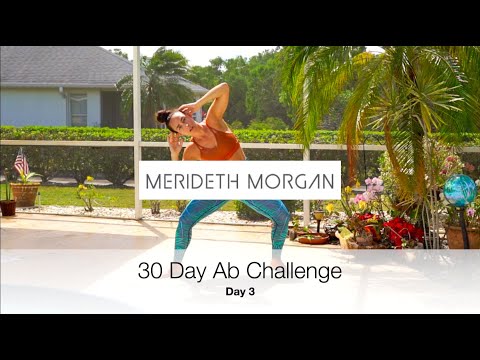 Merideth Morgan's 30 Ab Challenge – Day 3 [10 MIN INTENSE AB WORKOUT // No Equipment]