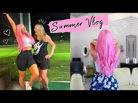 MY MOM & I GOLF LIKE Thurnis Haley ⛳️ | HAIR VLOG 2022 💗