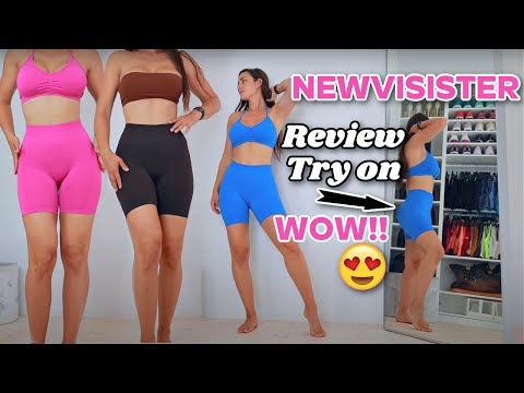 NEWVISISTER sports bra and shorts try on haul and honest review l ! #NEWVISISTER #tryonhaul