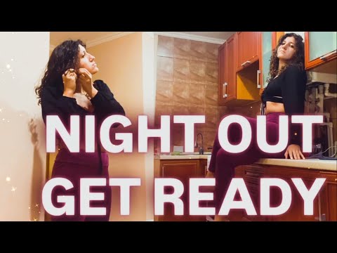 Night out get ready routine | make up, curly routine