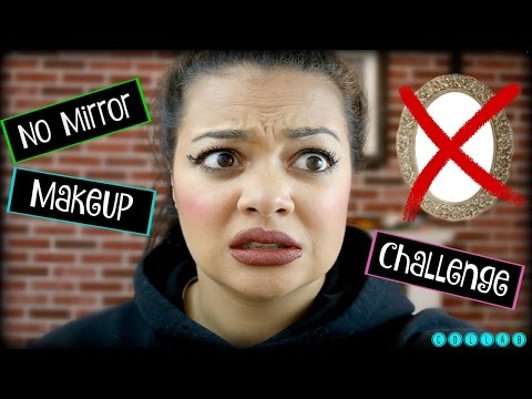 No Mirror Makeup Challenge || MakeupByMika