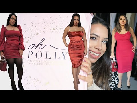 OH POLLY HAUL!!! *TRY ON* GLAMOROUS EVENING DRESSES | Rya Tee