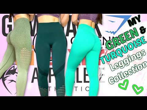 OMG!! ALL MY GREEN AND TURQUOISE LEGGINGS 🍀 FULL COLLECTION!!