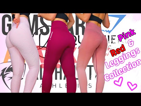 OMG! ALL MY PINK AND RED LEGGINGS 🌷🌹 Gymshark – Alphalete – Aliexpress and more