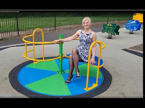 * Original Spark * Meggie Style Marble Leaf Dress Polka Dot Black Pantyhose Transparent Mules Review