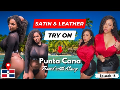 Punta Cana Travel Vlog & Red Satin Blouse & Leather Skirt Try On | Caribe Deluxe Princess | Kesha
