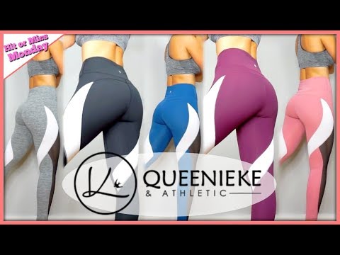 QUEENIE KE COLOR BLOCK LEGGINGS review and try on