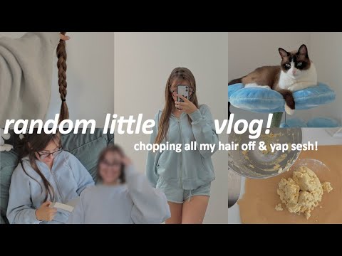 random little vlog!!! ☕️✂️ chopping all my hair off & yap sesh :)
