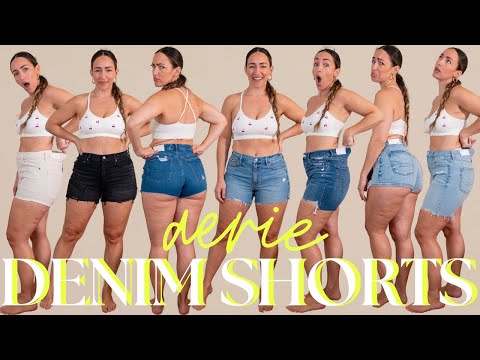 Realistic @Aerie Denim Shorts Try On Haul 👀😱😩🙄🥴😤😑 | Curvy Size 8/10