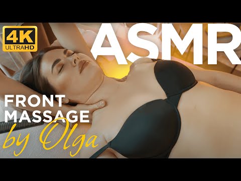 Relaxing ASMR Full Front Body Massage – Stress Relief Techniques By Olga