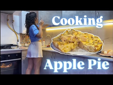 Satisfying ASMR Cooking Apple Pie 🥧 | Cozy Fall Night Routine