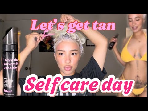 Self care day + 2 step tanning routine for a summer body