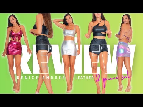 Shiny HOT 💣 2 Piece set LEATHER Review #Shein PU #leather