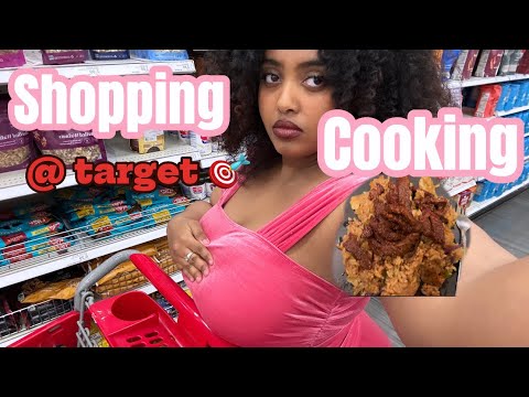 Shopping at Target * beauty groceries, ￼ & cooking at home