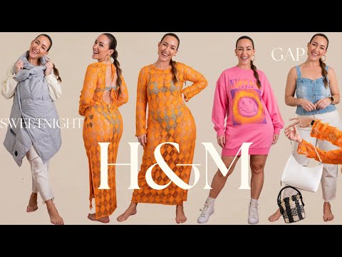 Size 8/10 Spring H&M Try-On Haul [ft. @sweetnightsleep  Heated Wearable Blanket]