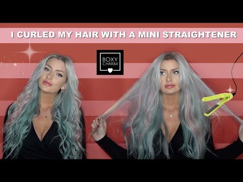 Sneak Peek of DECEMBER LUXE BOX using PYT mini straightener | BOXY CHARM