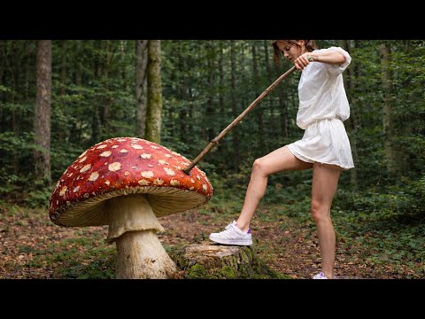 Solo Girl in the Deep Forest 🌲 Mushroom Hunting & Peaceful Nature