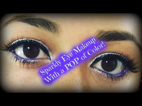 Sparkly Eye Makeup With A POP Of Color!