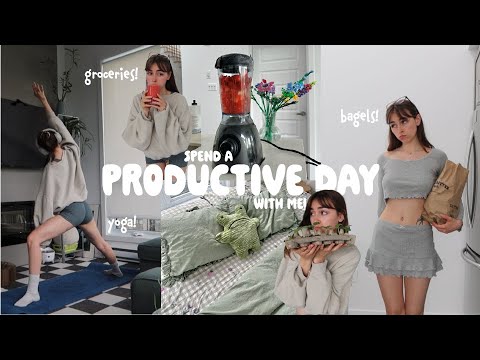 spend a productive day w me :)🌧️🛒 i can finally do a pushup!